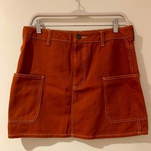 Brown mini skirt